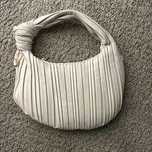 Urban Expressions Elegant Cream Pleated Women's Bag